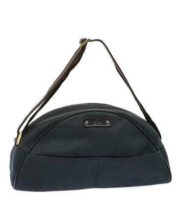 Navy Canvas Gucci Shoulder Bag