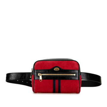 Red Leather Gucci Belt Bag