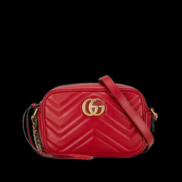 Red Leather Gucci Marmont