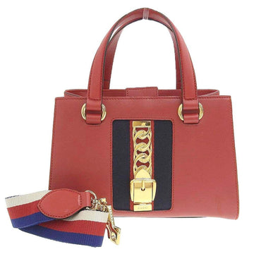 Red Leather Gucci Sylvie