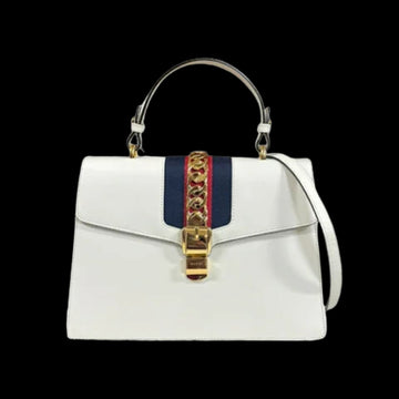 White Leather Gucci Sylvie