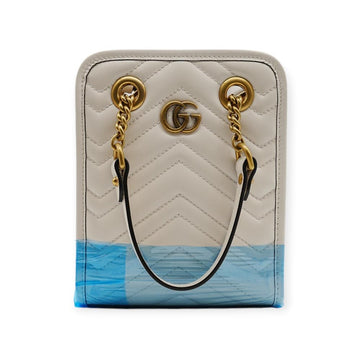 White Leather Gucci Marmont