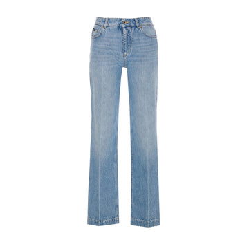 Dolce&Gabbana Women Loose Denim Jeans With Stretch Crease