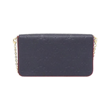 Black Leather Louis Vuitton Pochette Felicie