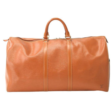 Brown Leather Louis Vuitton Keepall