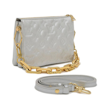 Silver Leather Louis Vuitton Coussin