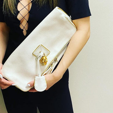 ALEXANDER MCQUEEN leather clutch bag