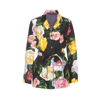 Dolce&Gabbana Women Penoy And Roses Print Shirt