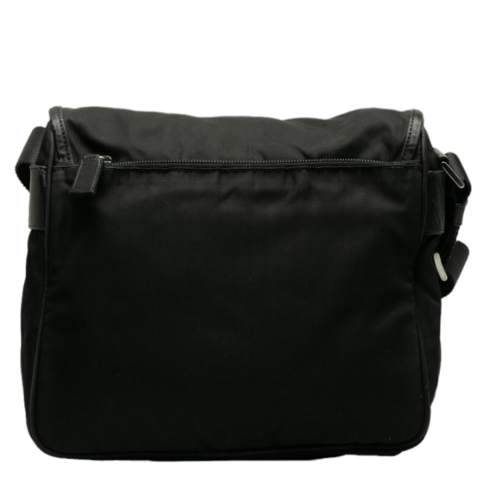 Black Canvas Prada Crossbody Bag