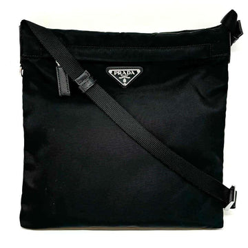 Black Canvas Prada Shoulder Bag