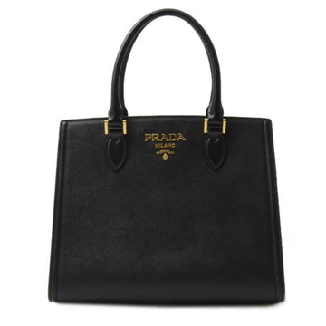 Black Leather Prada Handbag