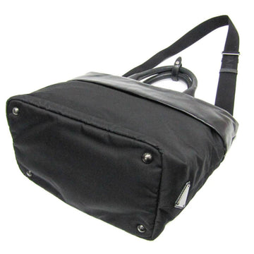 Black Leather Prada Tessuto