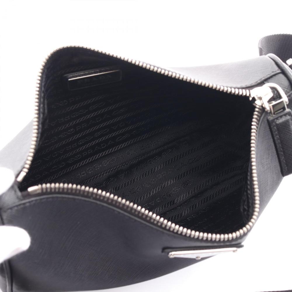 Black Leather Prada Crossbody Bag