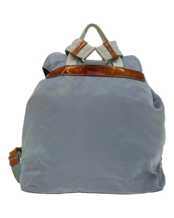 Blue Nylon Prada Backpack