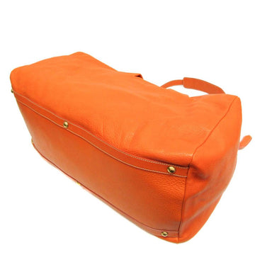 Orange Leather Prada Travel Bag
