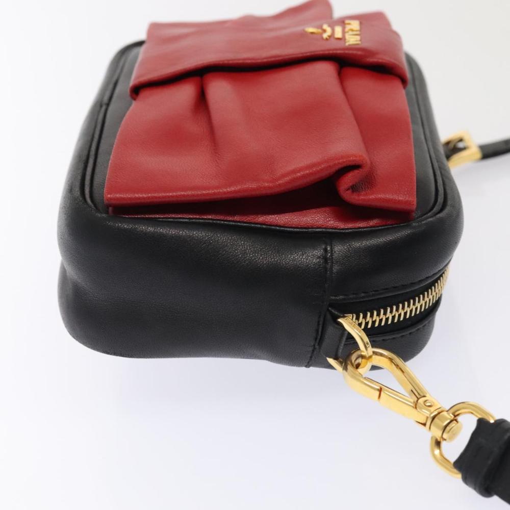 Red Leather Prada Crossbody Bag