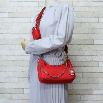 Red Nylon Prada Shoulder Bag