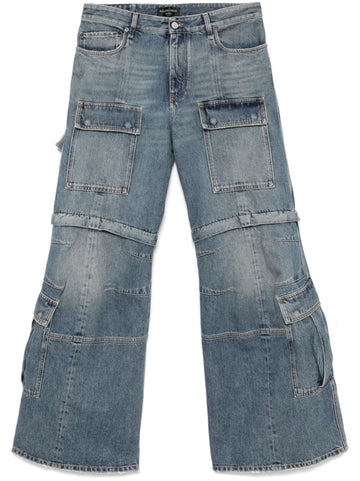 Balenciaga Women Cargo Denim Jeans
