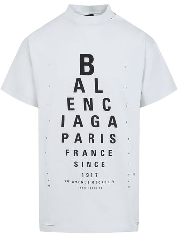 Balenciaga Women Optical Cotton T-Shirt