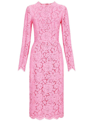 Dolce & Gabbana Women Lace Floral Sheath Dress